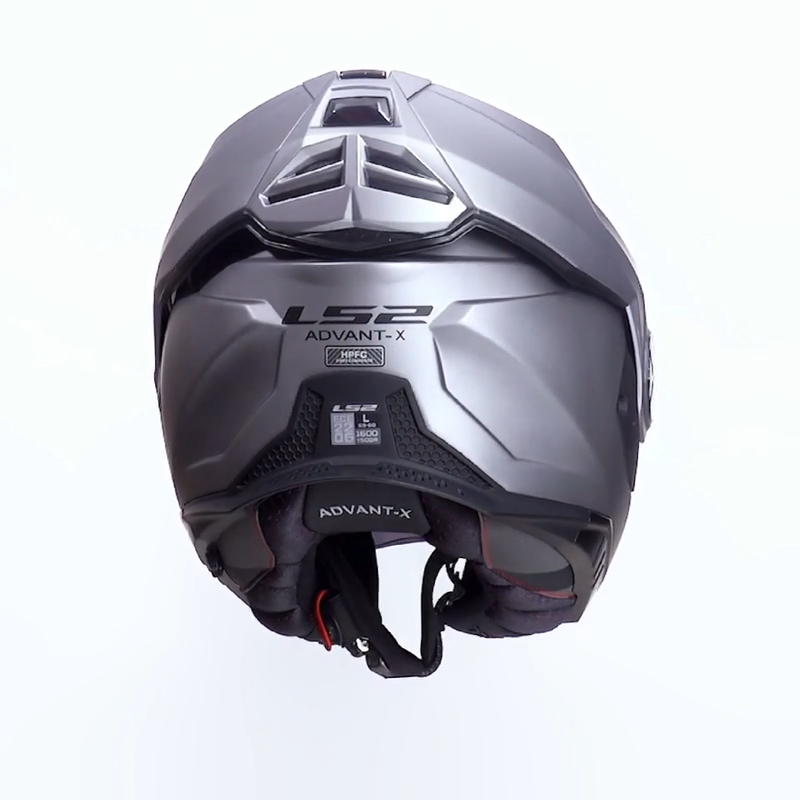 LS2 casco moto modular FF901 Advant X Solid titanio - Imagen 3