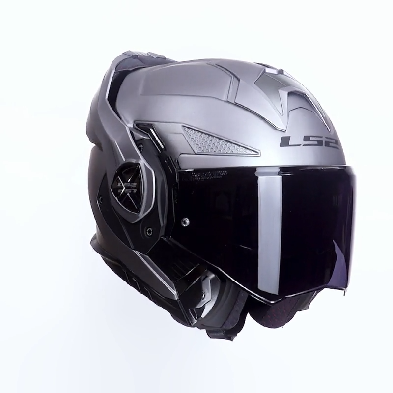 LS2 casco moto modular FF901 Advant X Solid titanio - Imagen 4