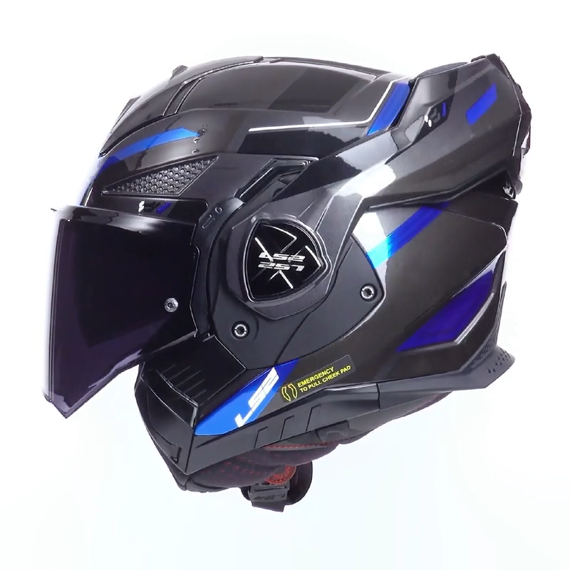 LS2 casco moto modular FF901 Advant X Spectrum azul - Imagen 2