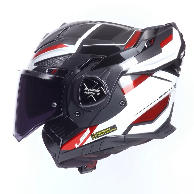 LS2 casco moto modular FF901 Advant X Spectrum rojo - Imagen 2