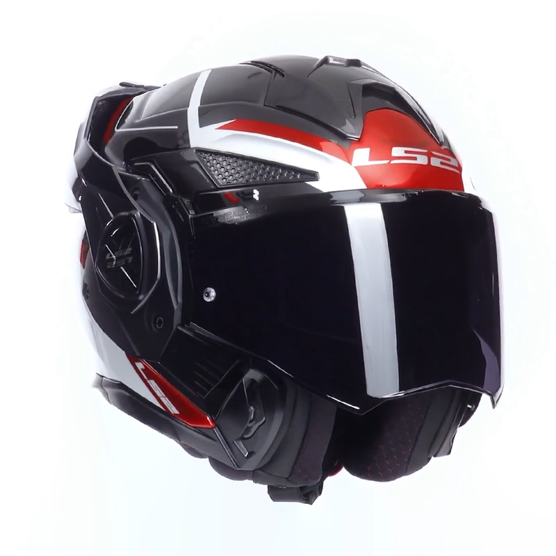 LS2 casco moto modular FF901 Advant X Spectrum rojo - Imagen 4
