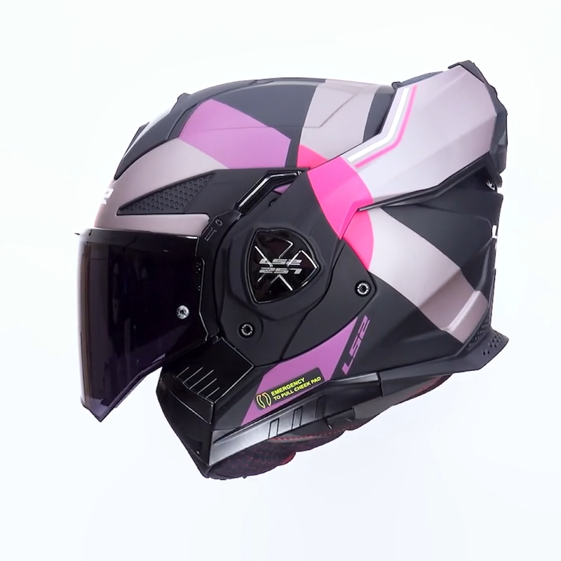 LS2 casco moto modular FF901 Advant X Ultra rosa - Imagen 2