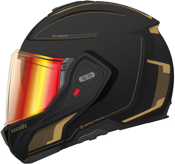 Unik casco modular 180º Spectrum DV Dotty oro negro mate