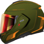 Unik casco modular 180º Spectrum DV Dotty naranja verde