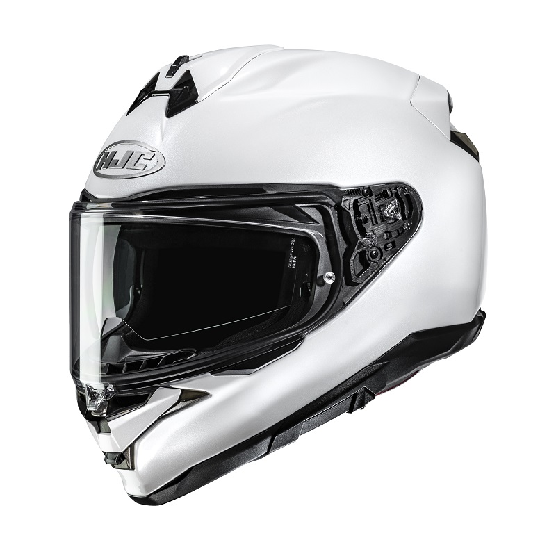 HJC casco moto integral F72 Solid blanco perla