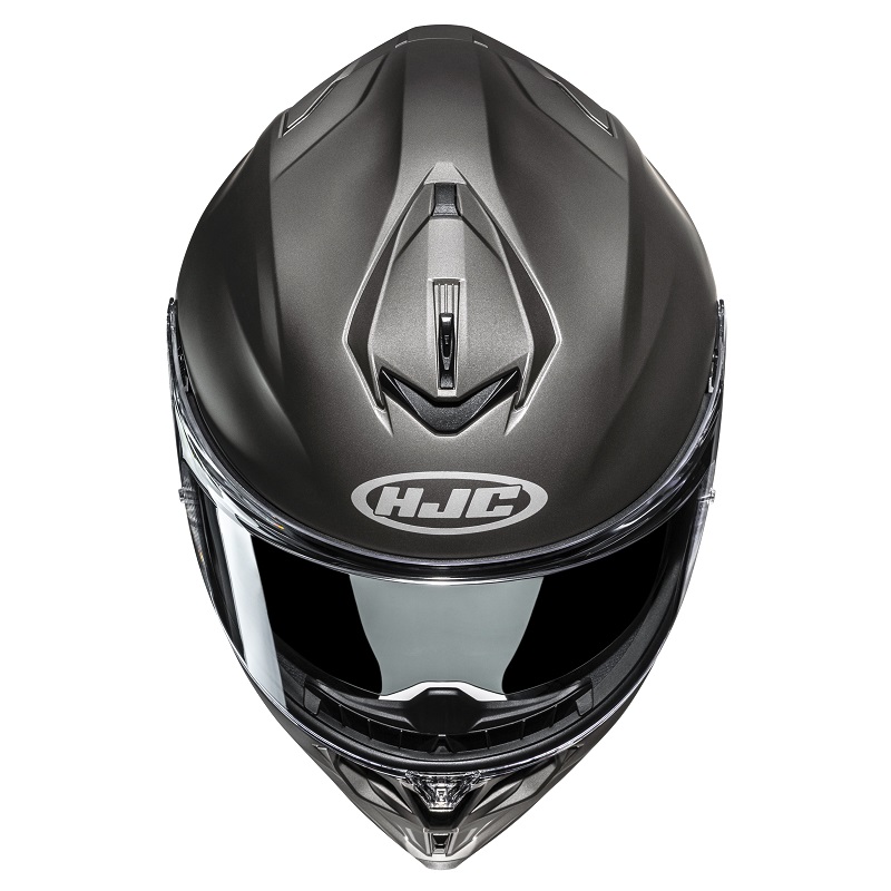 HJC casco moto integral I72 Solid titanio mate - Imagen 2