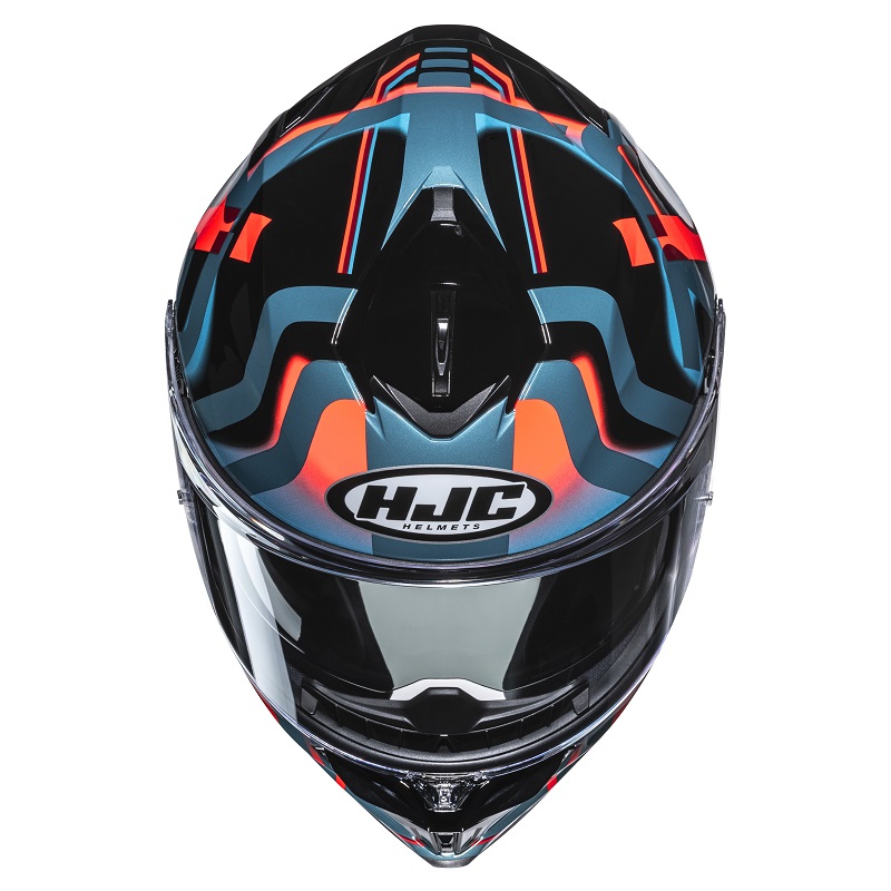 HJC casco moto integral I72 Tala MC26H azul naranja - Imagen 2