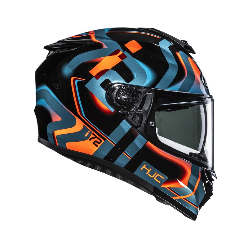 HJC casco moto integral I72 Tala MC26H azul naranja - Imagen 4