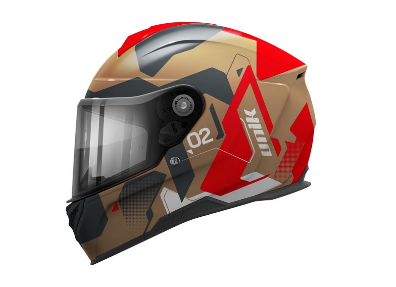 Unik casco integral Ultra Cyborg gold