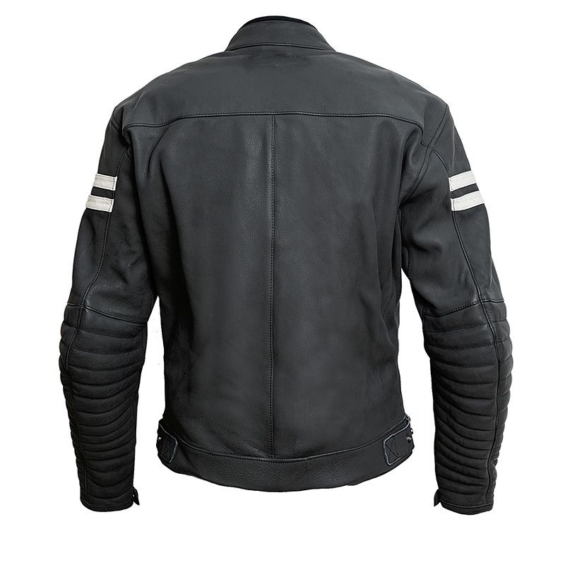 Garibaldi chaqueta moto piel Moka Racer Sas-tec - Imagen 2