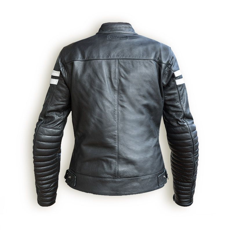 Garibaldi chaqueta moto mujer piel Moka Racer Sas-tec - Imagen 3