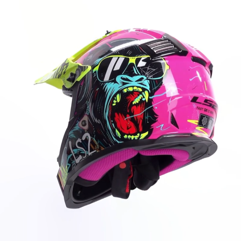 LS2 casco moto infantil FF437 Fast evo II Mini Gorilla