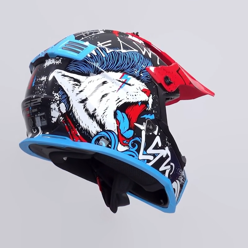 LS2 casco moto infantil FF437 Fast evo II Mini Starmaw - Imagen 3
